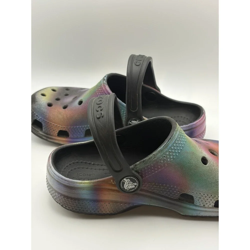 Crocs Classic Solar Rainbow Tie Dye Clogs Youth C 12
